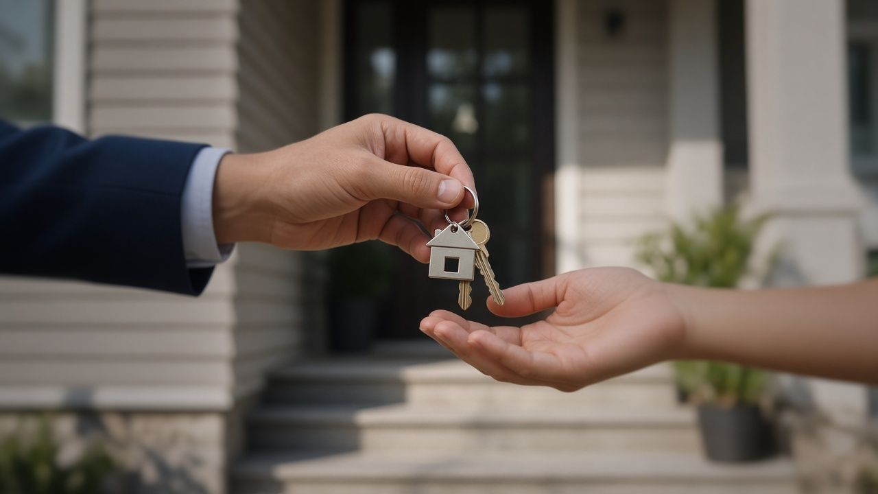 House keys handed to a new homeowner
